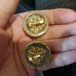 1950 Vendom Brend  Gold and Silver Woven Earrings